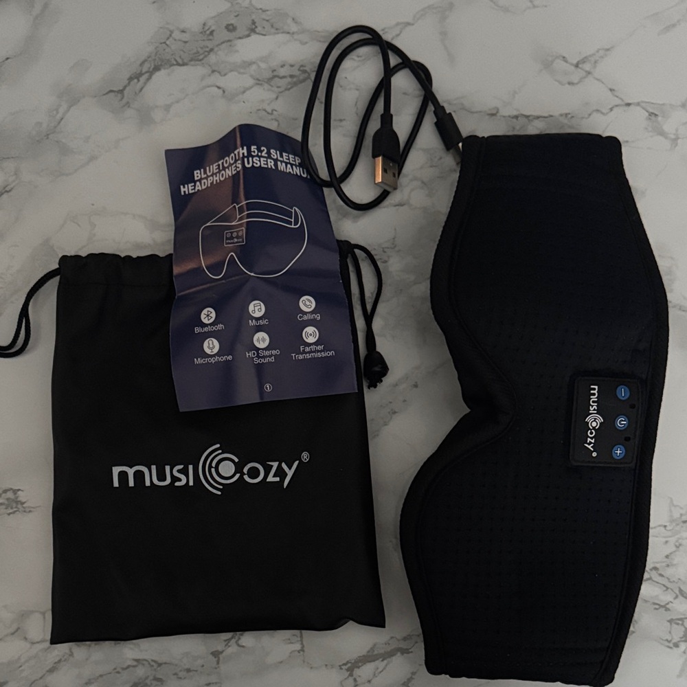 Black Bluetooth Sleep Headphones